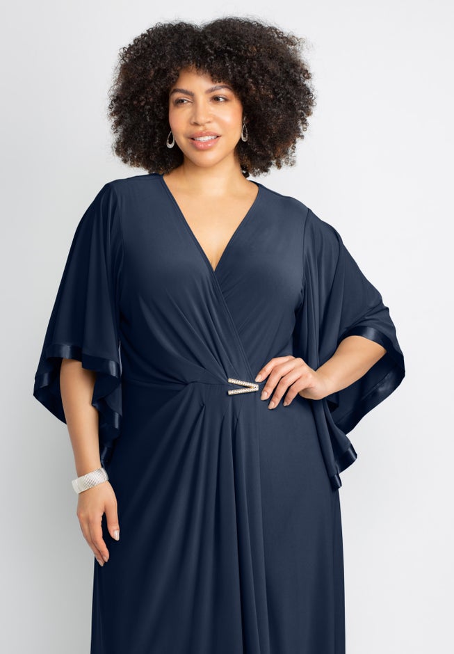 V-Neck Twist Maxi Dress image number 3