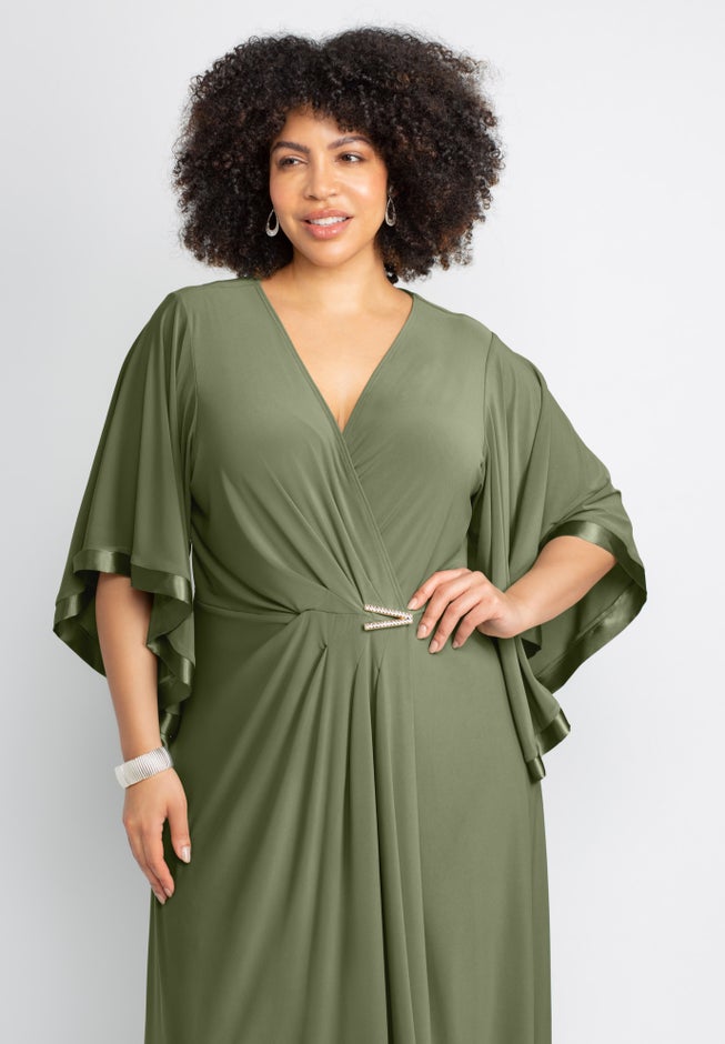 V-Neck Twist Maxi Dress image number 3