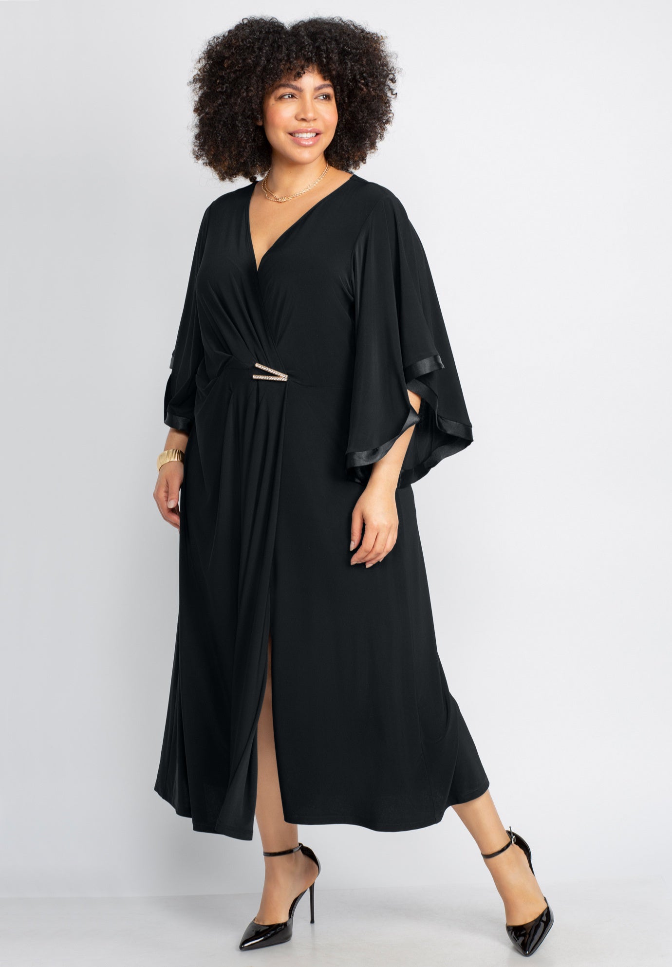 V-Neck Twist Maxi Dress image number 0