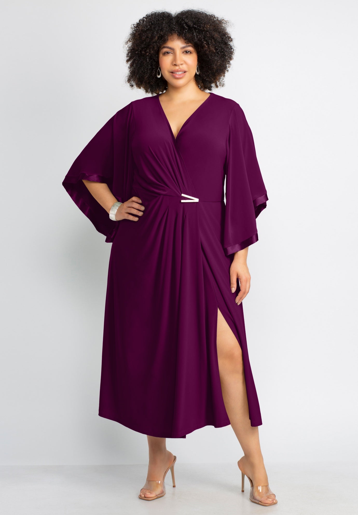 V-Neck Twist Maxi Dress image number 0