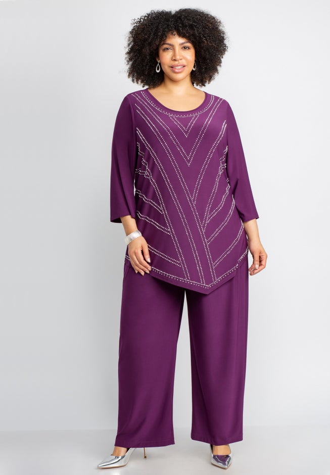2-Piece Dazzle Zig Zag Pant Set image number 0