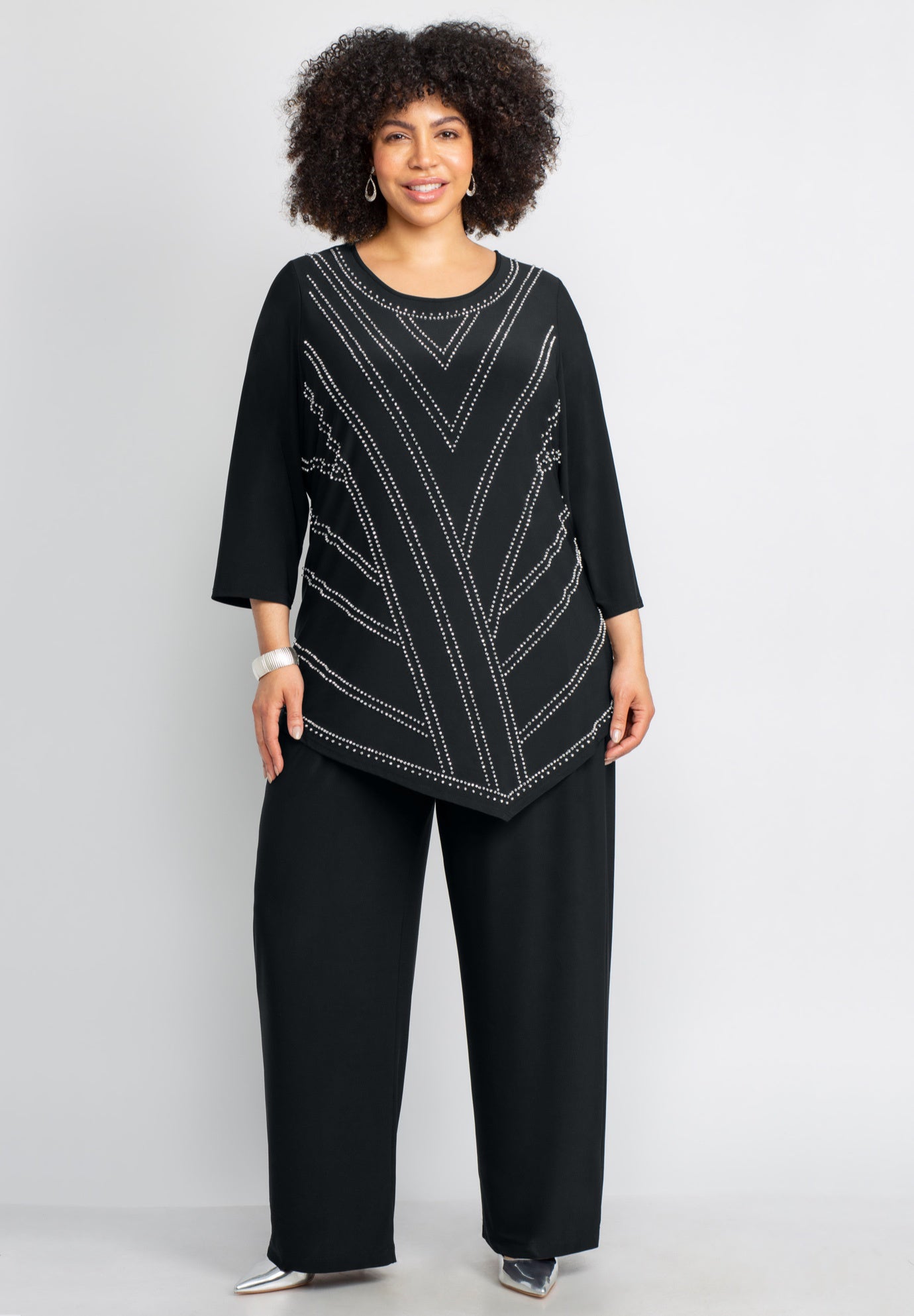 2-Piece Dazzle Zig Zag Pant Set image number 0