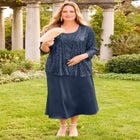 2-Piece Sequin & Charmeuse Jacket Dress Set image number null