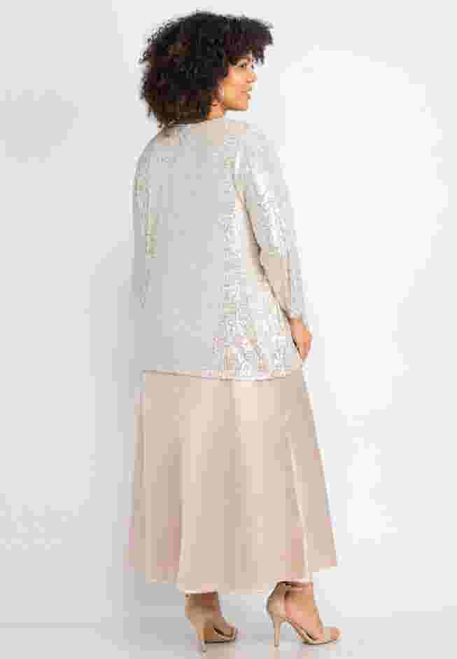 2-Piece Sequin & Charmeuse Jacket Dress Set image number 1