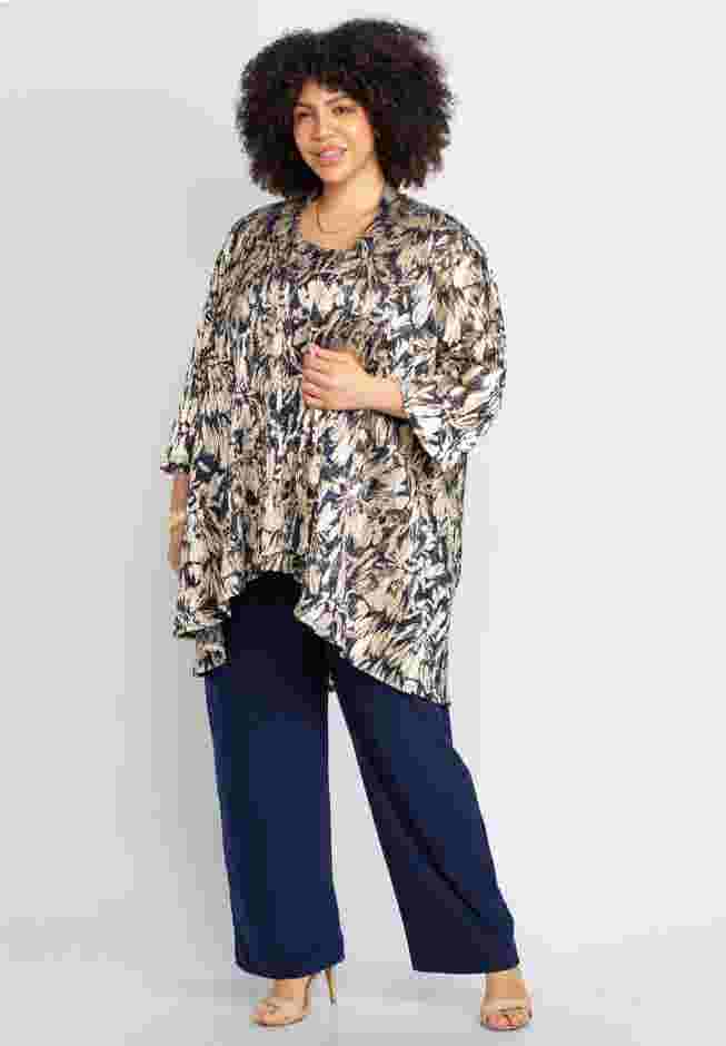 3-Piece Foil Print Pant Set image number 2