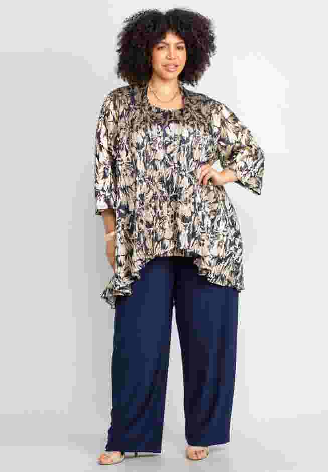 3-Piece Foil Print Pant Set image number 0