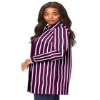 Kate Long-Sleeve Crisp Cotton-Blend Button-Front Tunic image number null