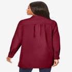 Kate Long-Sleeve Crisp Cotton-Blend Button-Front Tunic image number null