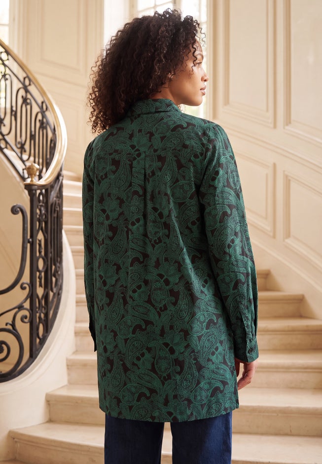 Plus Size Kate Long Sleeve Easy Cotton-Blend Button-Front Shirt image number 1