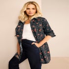 Kate Long-Sleeve Crisp Cotton-Blend Button-Front Tunic image number 0