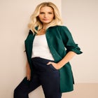 Plus Size Kate Long Sleeve Easy Cotton-Blend Button-Front Shirt image number 0