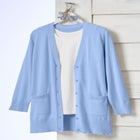 Perfect Longer-Length Cotton Cardigan Sweater image number null