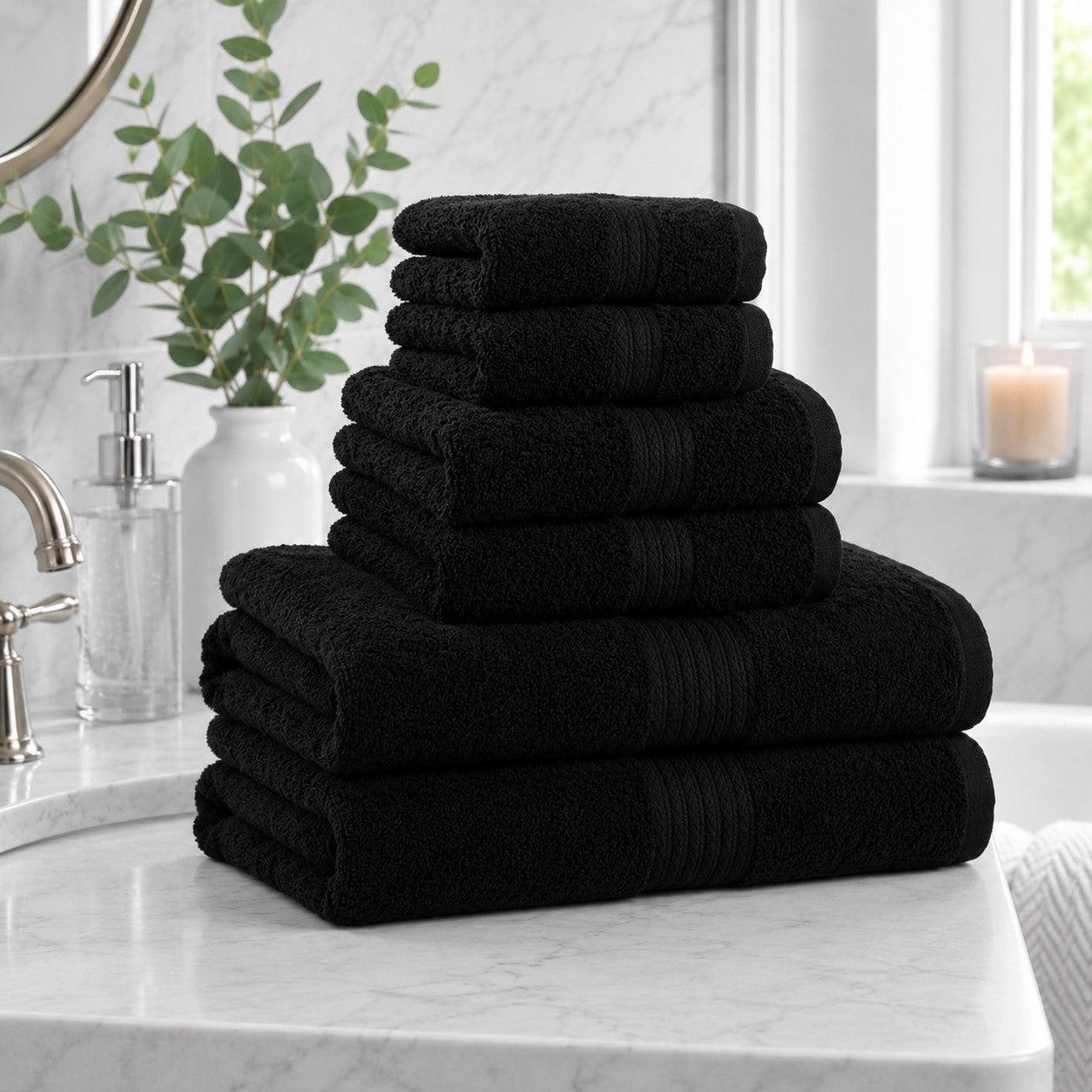 BH Studio 6-Piece 100% Cotton Bath Towel Set, 550 GSM image number 0