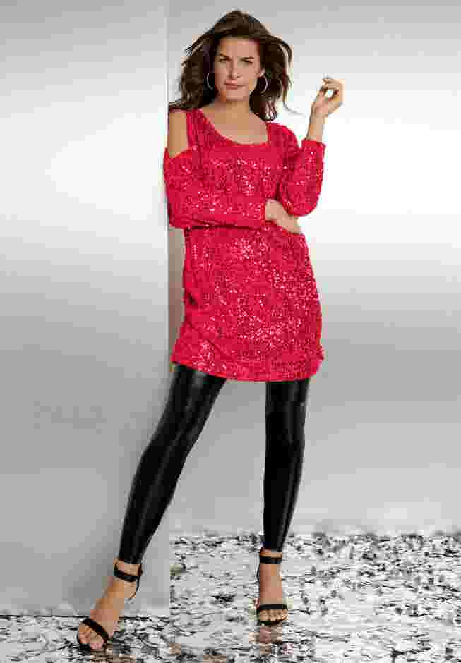 Cold-Shoulder Sequin Tunic image number 0