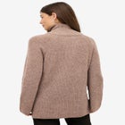 &frac14; Zip Sweater Tunic With Side Slits image number null