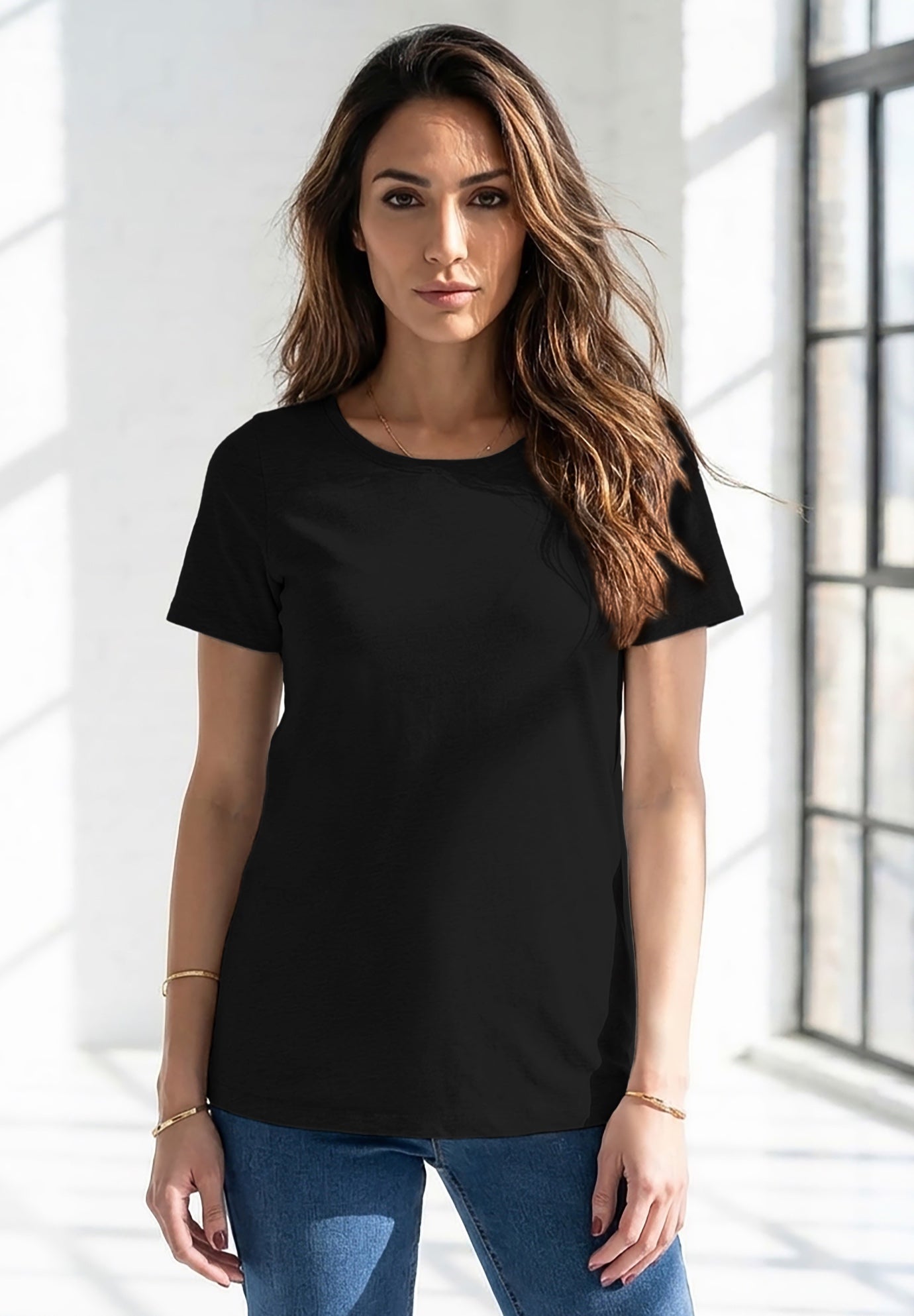 Plus Size Cotton Ultimate Crewneck Tee image number 0