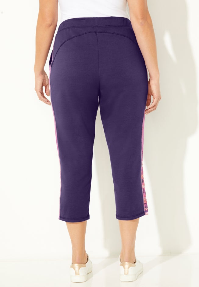 Colorblock French Terry Capri image number null