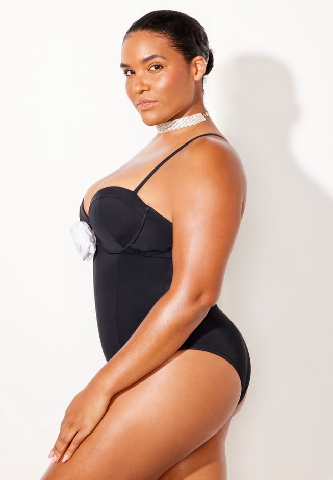 Rosette Underwire One Piece Swimsuit image number 2