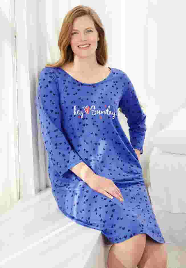 Avenue Body Three-Quarter Sleeve Sleepshirt image number 4