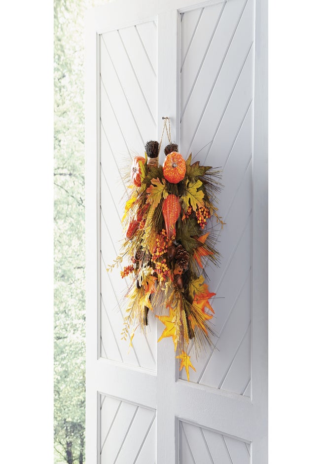 Pre-Lit Harvest Daisy Swag image number 2