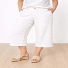 Lightweight Wide-Leg Crop Mid-Rise Elastic Waist Jeans image number null