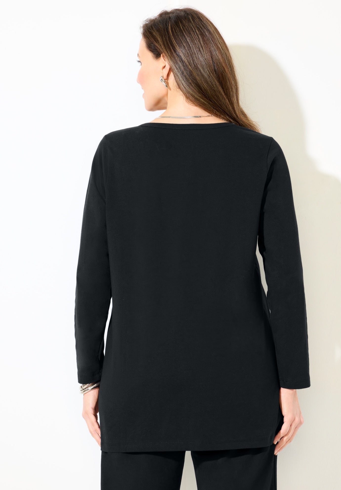 Suprema® Studio V-Neck Henley Top image number 1