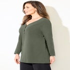 Suprema&reg; Studio V-Neck Henley Top image number null