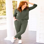 Cloud Knit French Terry Collared Tunic image number null