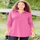 Cloud Knit French Terry Collared Tunic image number null