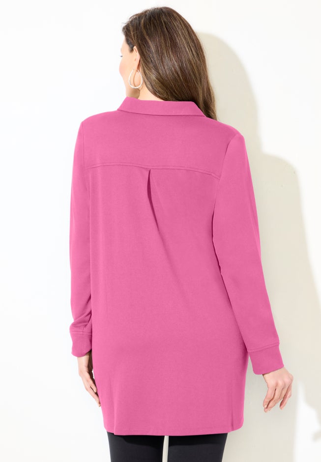 Cloud Knit French Terry Collared Tunic image number 2