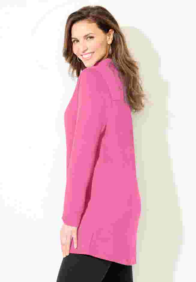 Cloud Knit French Terry Collared Tunic image number 3