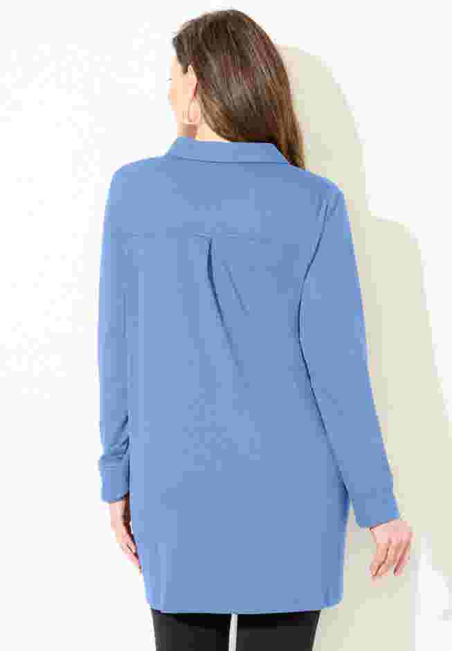 Cloud Knit French Terry Collared Tunic image number 2