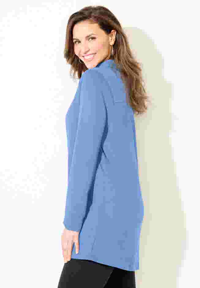 Cloud Knit French Terry Collared Tunic image number 3