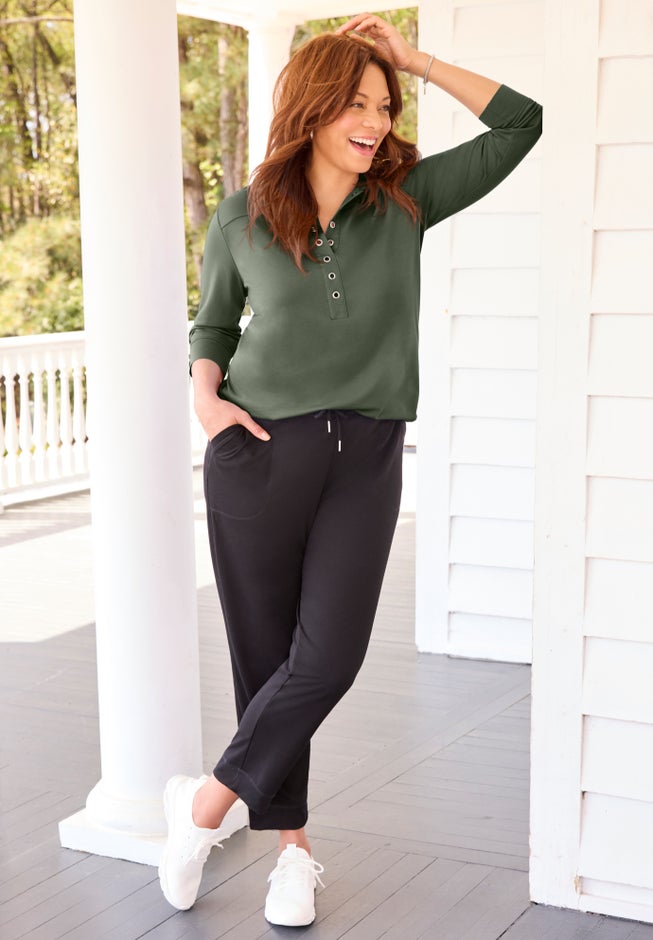 Cloud Knit French Terry Collared Tunic image number 0