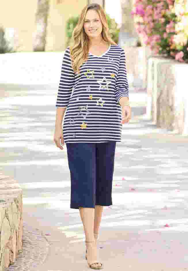 V-Neck Swing Tunic image number 0