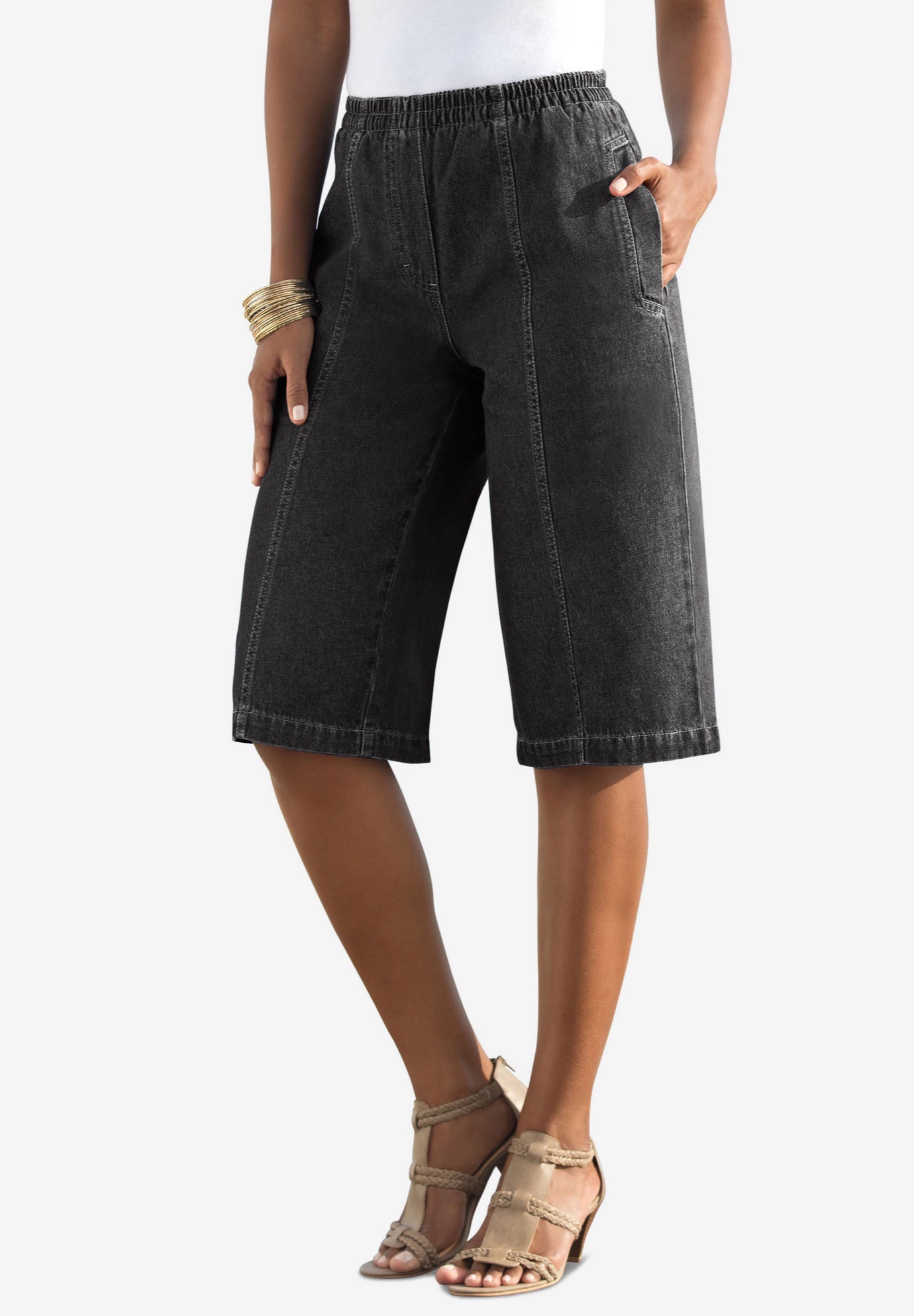 Plus Size Easy-Wear Bermuda Short image number 0