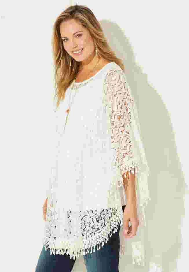AnyWear Stretch Lace Poncho image number 2