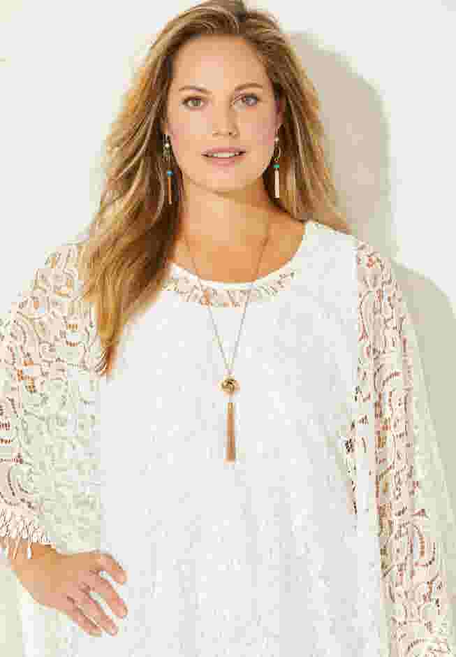 AnyWear Stretch Lace Poncho image number 3