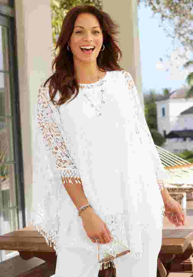 AnyWear Stretch Lace Poncho image number 0