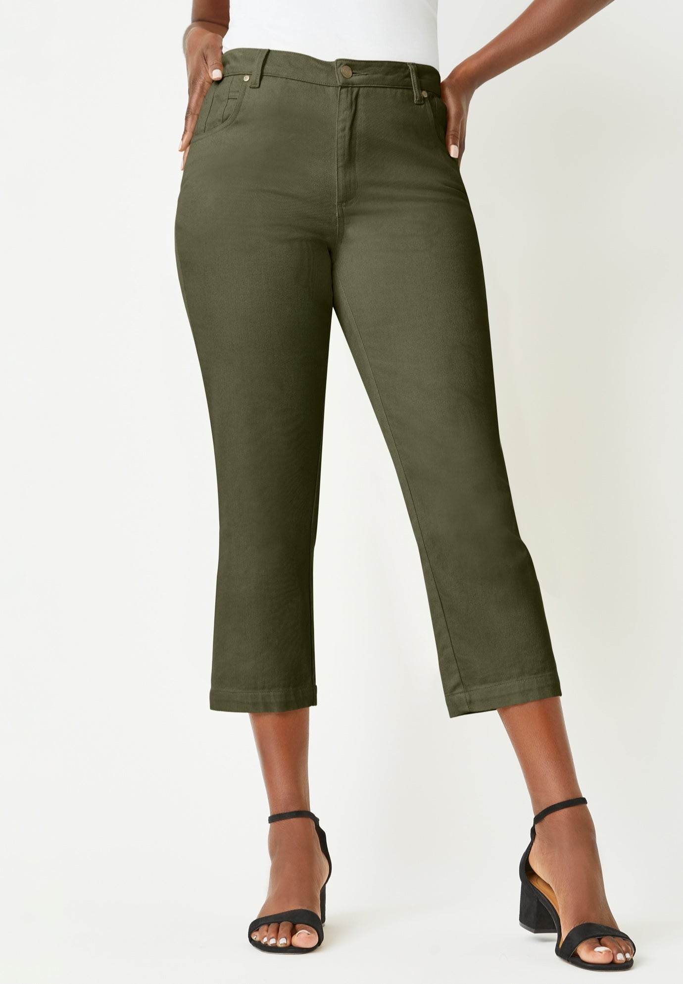 Classic Cotton Denim Capri image number 0