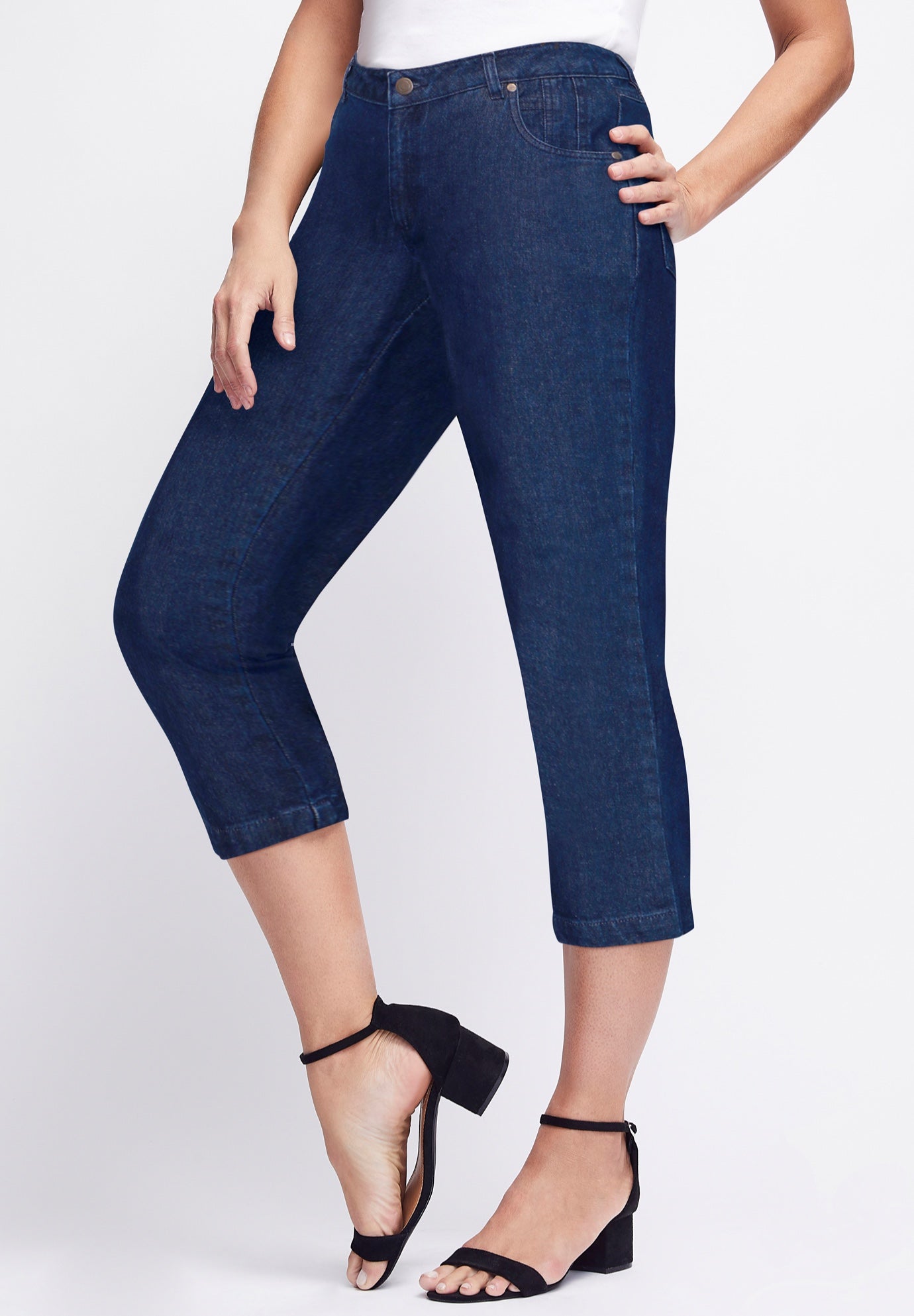 Classic Cotton Denim Capri image number 1