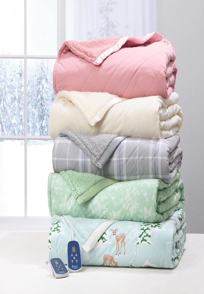 Micro Flannel Sherpa Electric Blanket image number 1