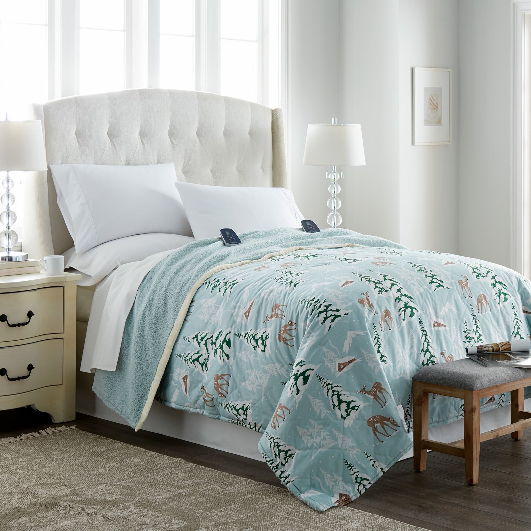 Micro Flannel Sherpa Electric Blanket image number 2