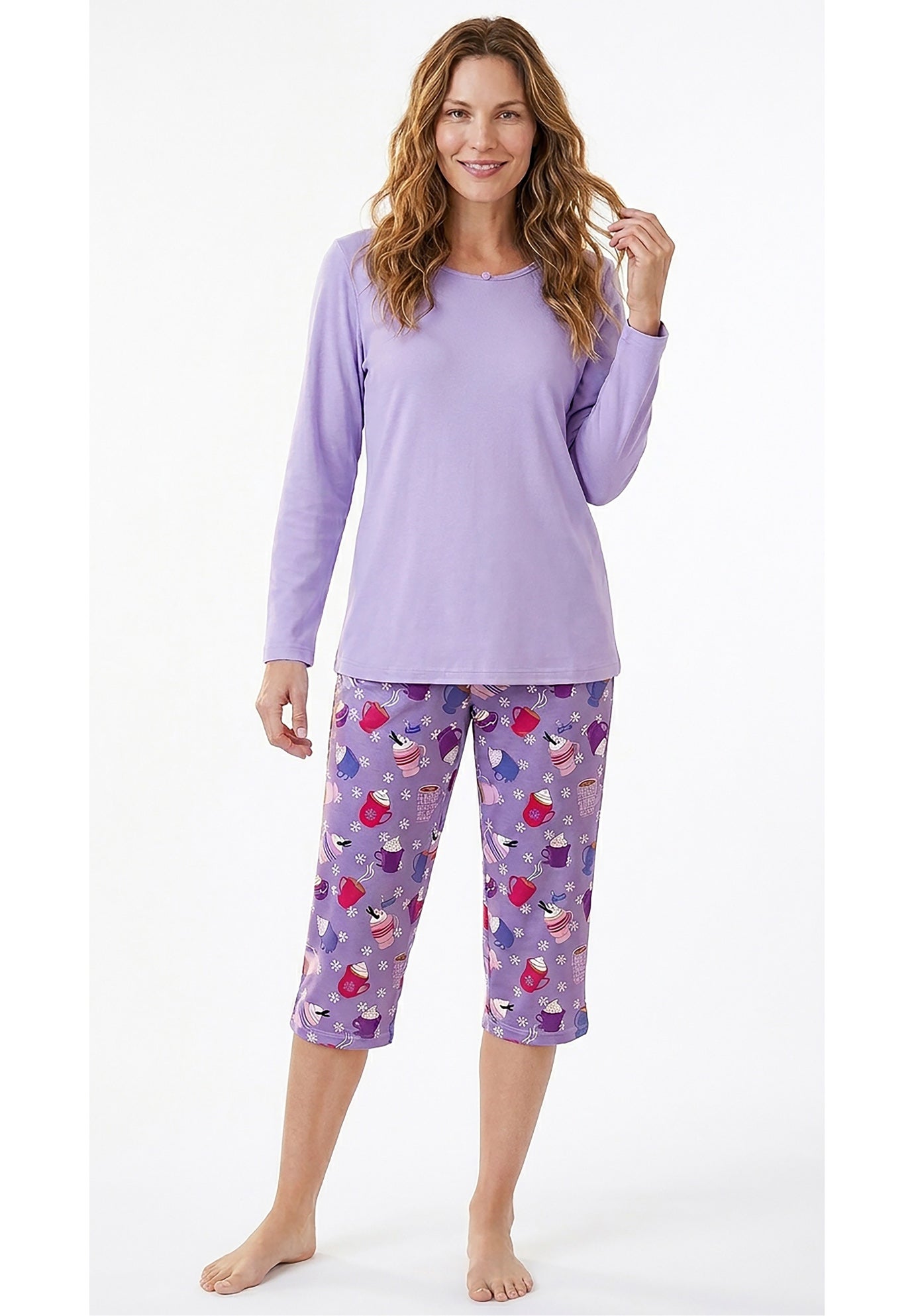 Satin Trim Sleep Tee image number 6