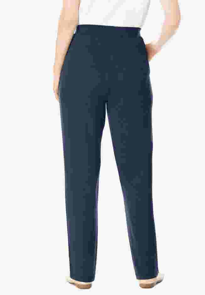 Straight-Leg Stretch Ponte-Knit Pull-On Pants image number 1