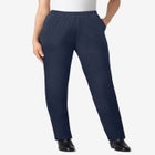 Straight-Leg Stretch Ponte-Knit Pull-On Pants image number 0