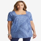Stretch Cotton Square Neck Tunic image number null