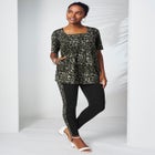 Stretch Cotton Square Neck Tunic image number null