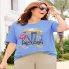 Slub Knit Sparkling Sequin Tee image number null