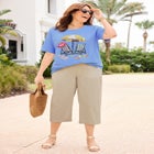 Slub Knit Sparkling Sequin Tee image number null